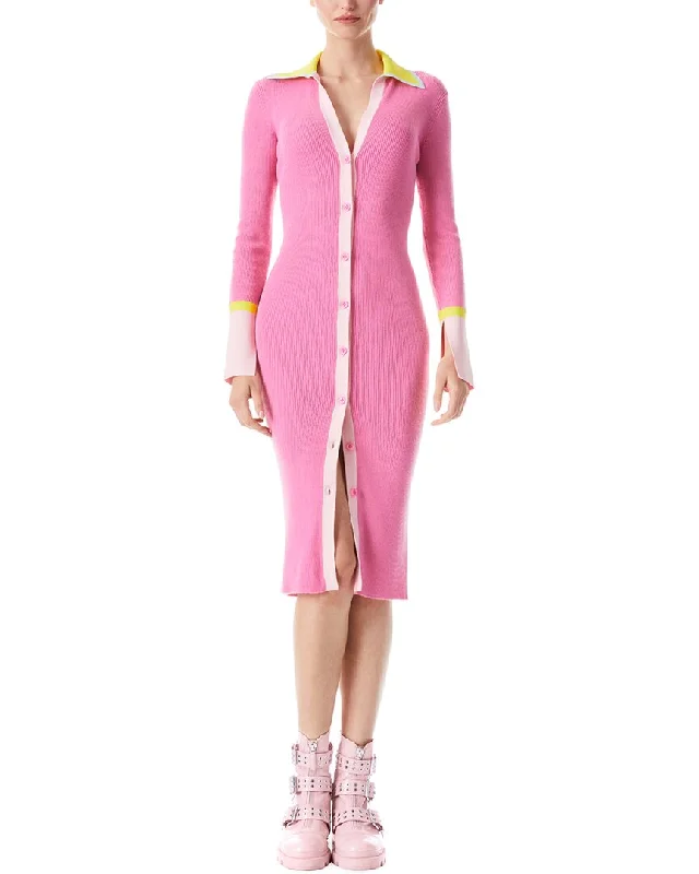 Daily Deals alice + olivia Alcina Wool-Blend Shirtdress