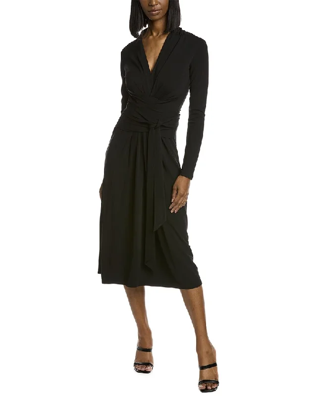 Final Markdown Michael Kors Collection Wrap Front Midi Dress