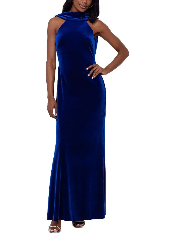 Price Drop Alert Womens Velvet Long Evening Dress