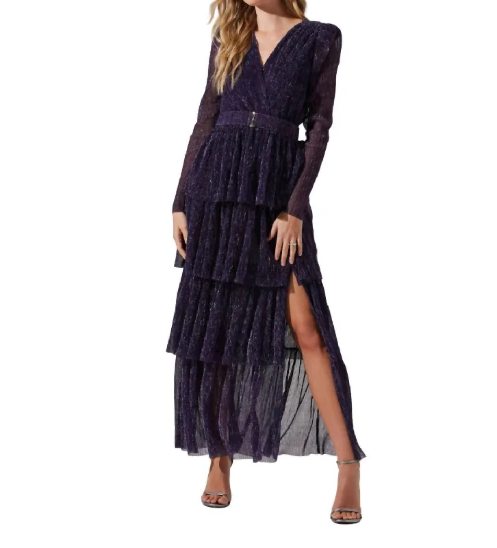 Price Blitz Danielle Dress In Purple Multi