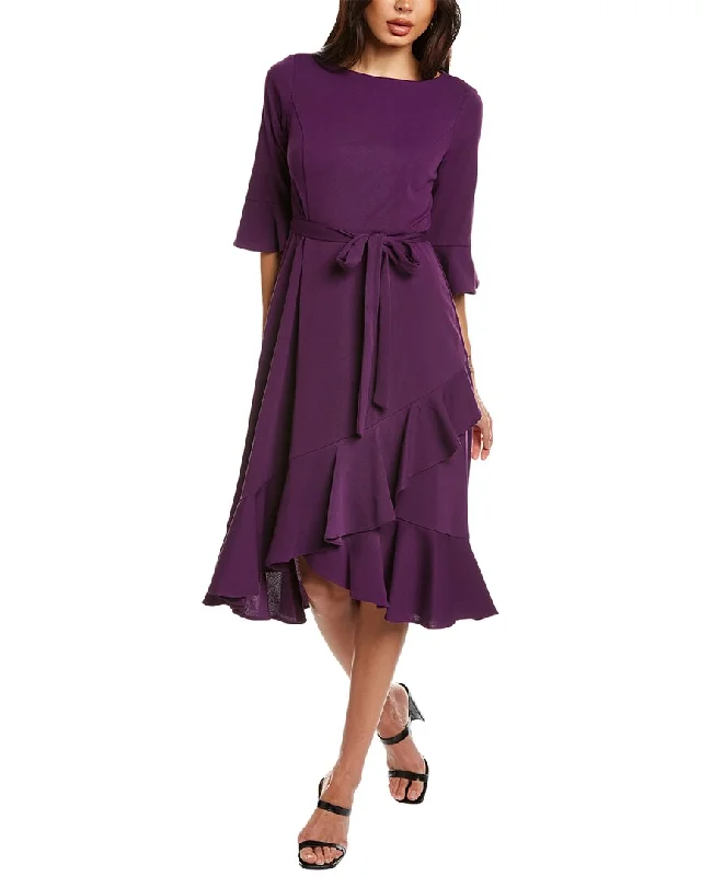 Seasonal Clearance Maison Tara Scuba Crepe Midi Dress