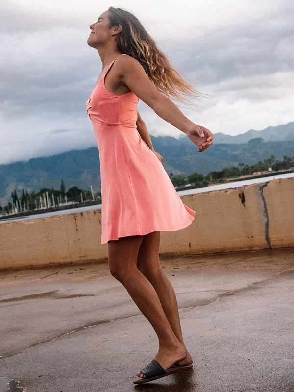 Steals and Deals Swingin Summer Dress - Electric Coral