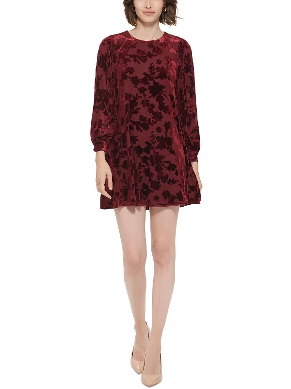 Blowout Deals Womens Burnout Mini Mini Dress