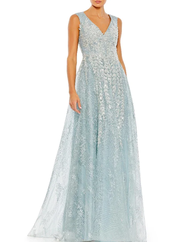 Deal Dash Plus Womens Embellished Maxi Evening Dress