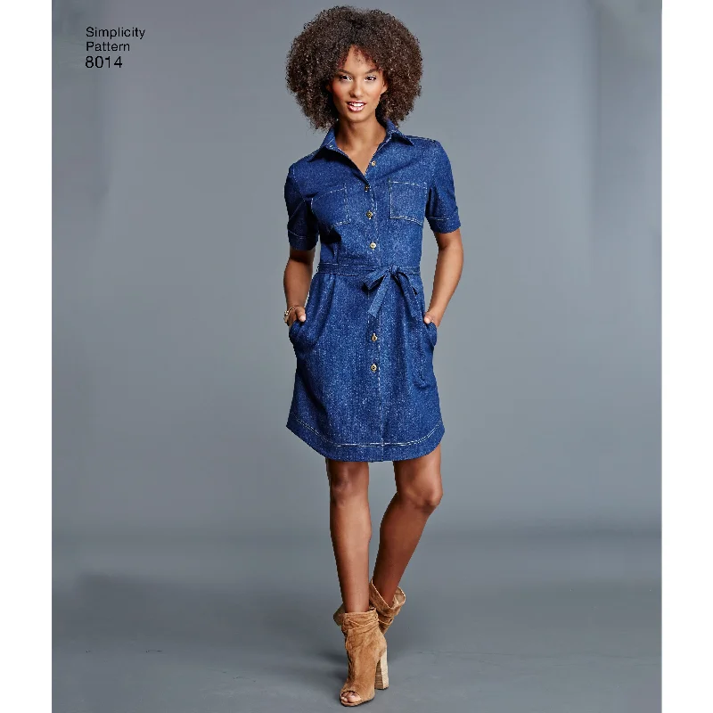 Big Discounts Simplicity Vintage Shirt Dress S8014