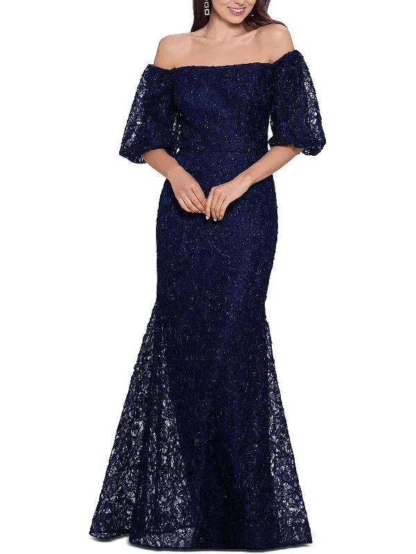 Deal of the Week Womens Lace Maxi Evening Dress