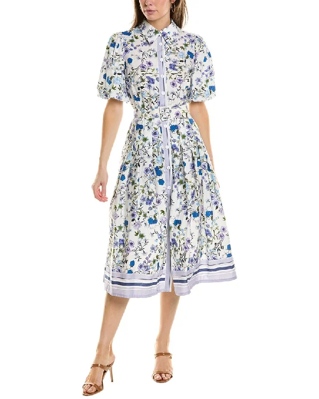Low Prices Teri Jon by Rickie Freeman Floral Shirtdress