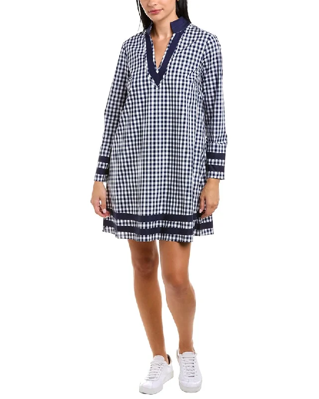 Crazy Savings Sail to Sable Gingham A-Line Tunic Dress