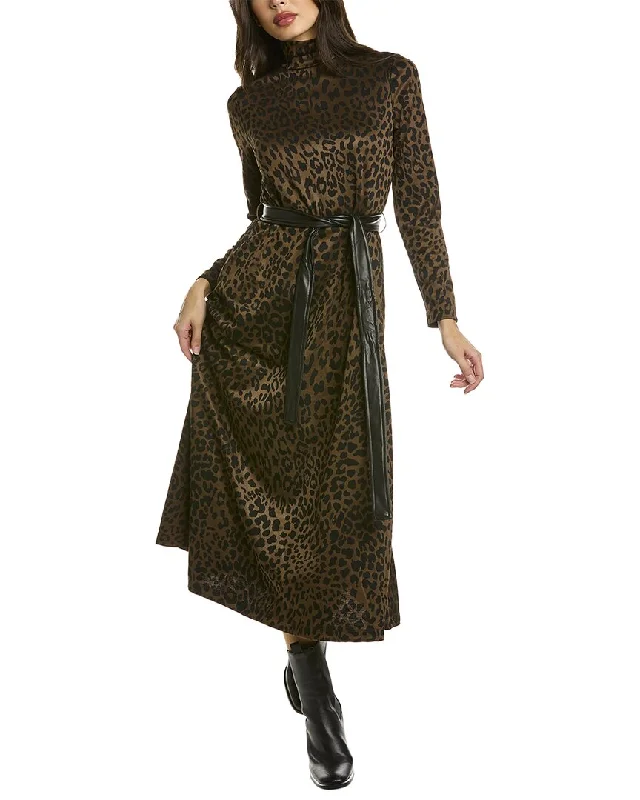 Don't Wait Anne Klein Mock Neck Midi Dress
