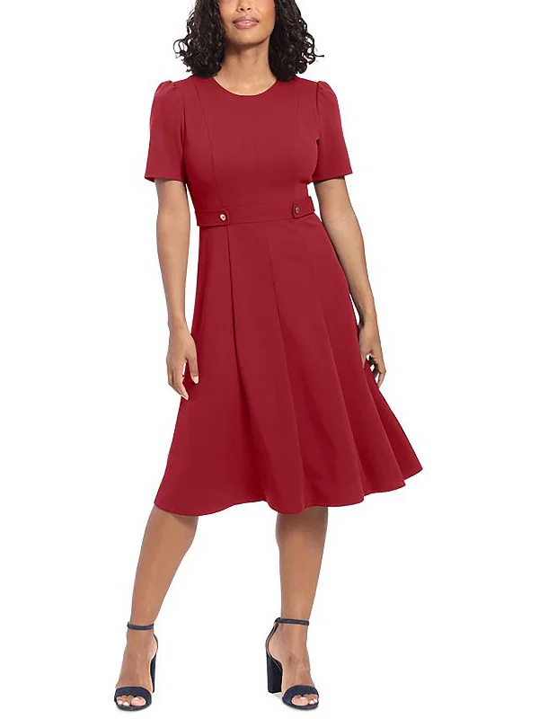 Mega Sale Plus Womens Cocktail Midi Fit & Flare Dress