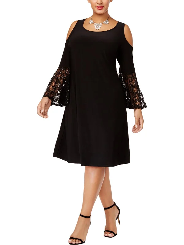 Deep Discounts Plus Womens Cold Shoulder Lace Party Dress