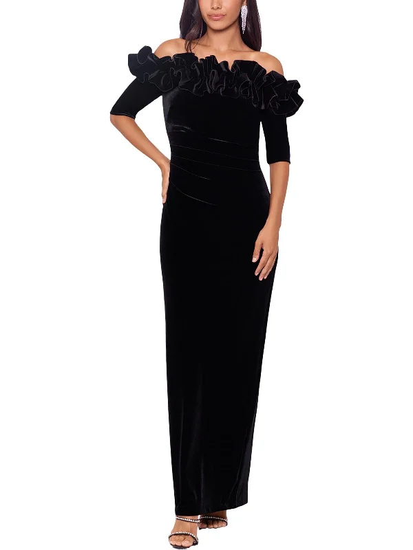 Fantastic Offers Womens Velvet Long Evening Dress