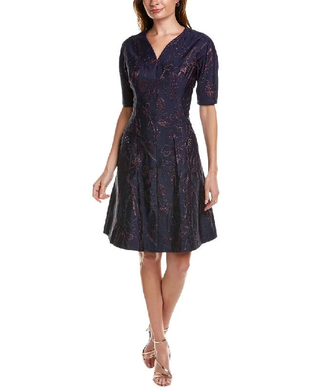 Members Only Teri Jon by Rickie Freeman Jacquard Cocktail Dress