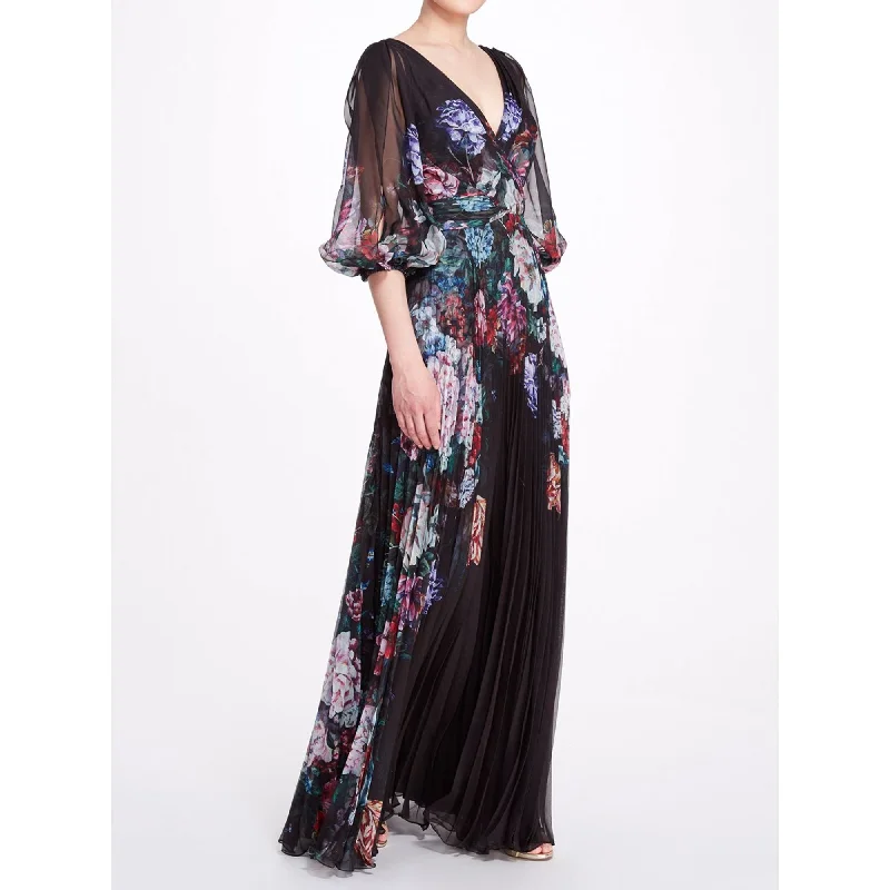 Limited Stock Floral V Neck Gown