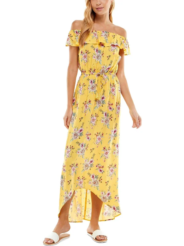 Exclusive Online Offer Juniors Womens Floral Hi-Low Maxi Dress