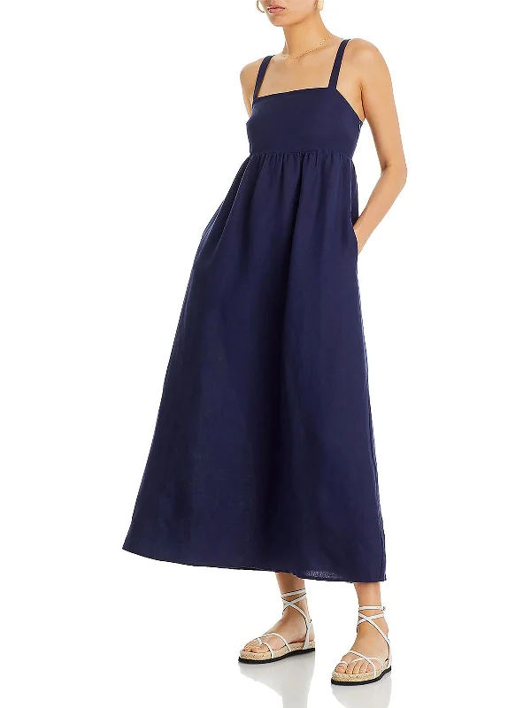 Reduced Prices Womens Midi Pleated Midi Dress
