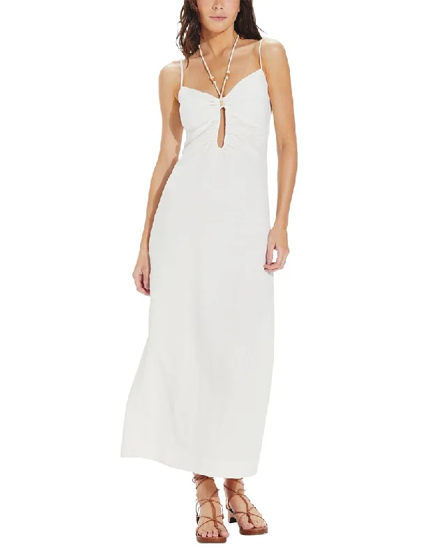 Midnight Madness ViX Solid Daisy Detail Long Dress