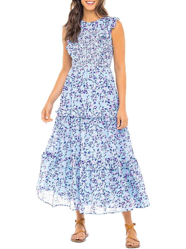 Act Now Iris Womens Cotton Long Midi Dress