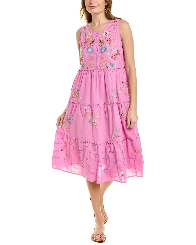Take Advantage Johnny Was Zanzibar Tiered Tank Dress