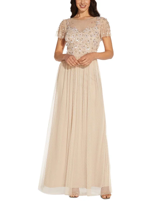Limited Availability Womens Hand Beaded Long Evening Dress