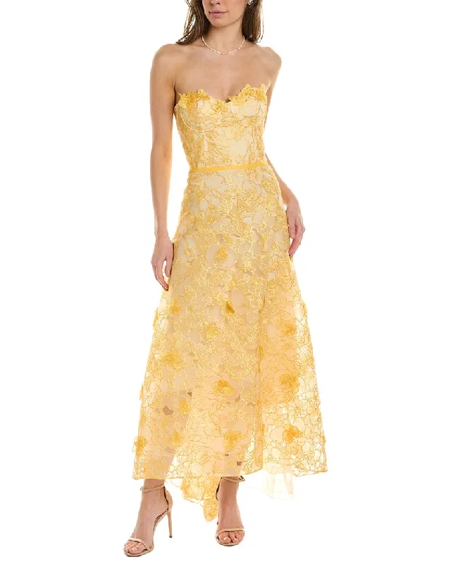 Holiday Sale Marchesa Notte Embroidered Cutout Gown