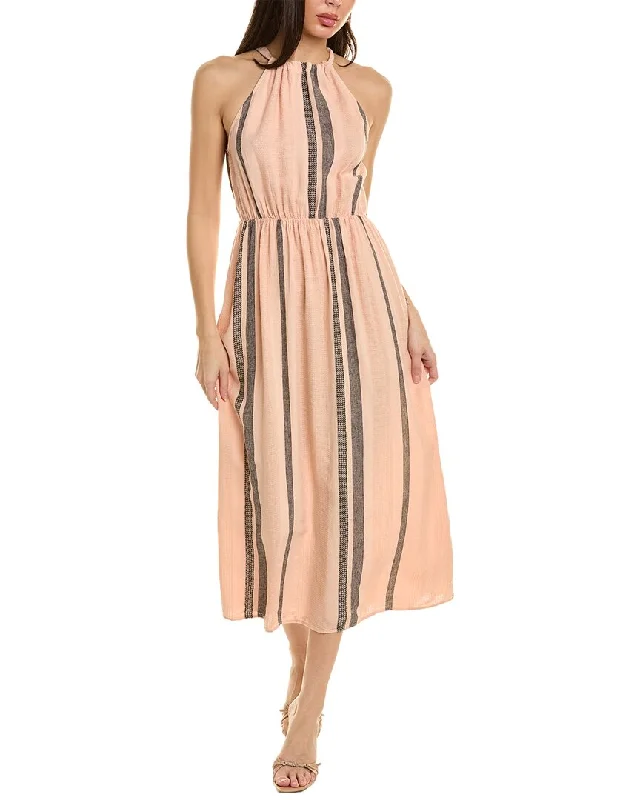 Bonus Savings Bella Dahl Halter Linen-Blend Maxi Dress