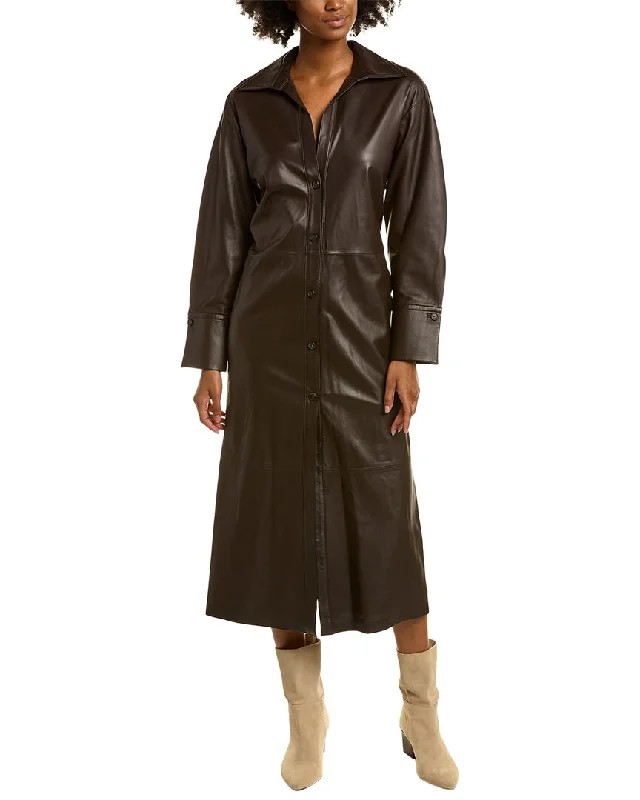 Final Markdown Vince Leather Shirtdress