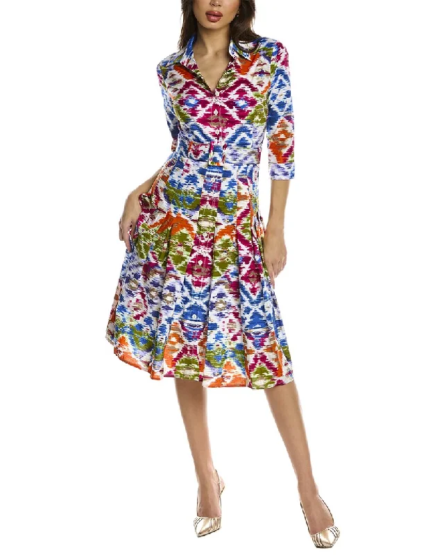 Exclusive Access Samantha Sung Patricia Wool & Silk-Blend Shirtdress