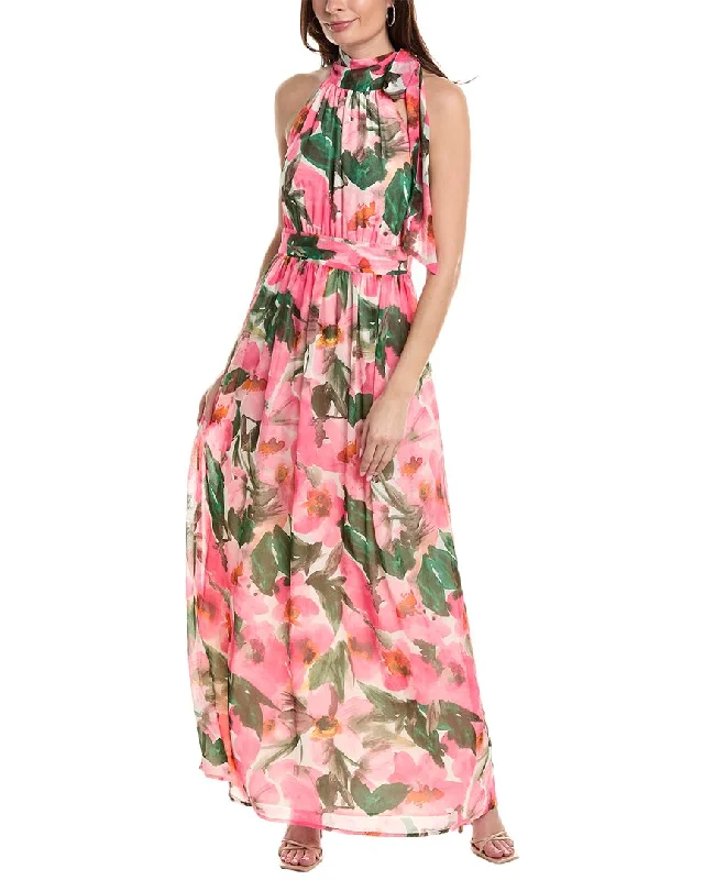 Overstock Anne Klein Halter Neck Bow Maxi Dress