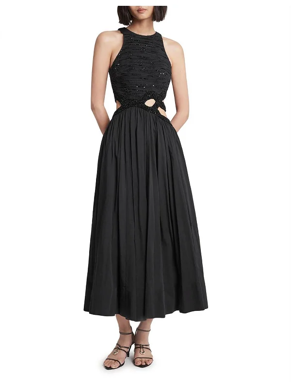 Unmissable Offer New Catara Womens Embellished Cut-Out Evening Dress