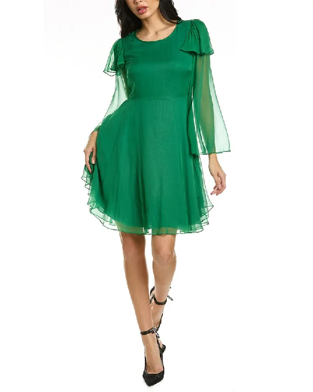 Can't Be Beat Rebecca Taylor Ruffle Silk Mini Dress