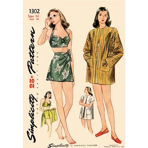 Seasonal Clearance Simplicity Vintage Beach Co-ordinates S8932
