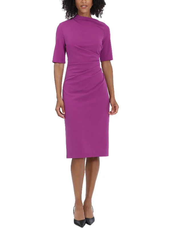 Bonus Savings Womens Gathered Work Sheath Dress