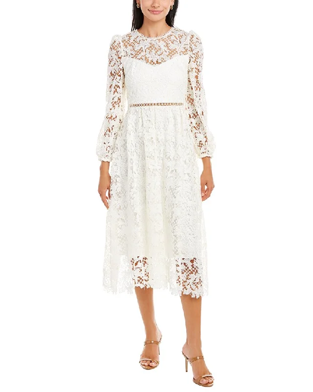 Great Bargains ML Monique Lhuillier Lace Midi Dress