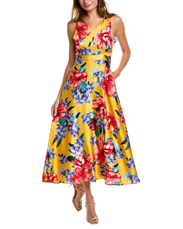 Deal Zone Tahari ASL Floral Midi Dress