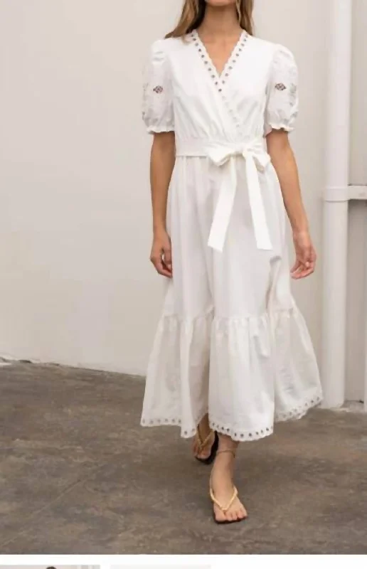 Today’s Deal Eyelet Midi In White
