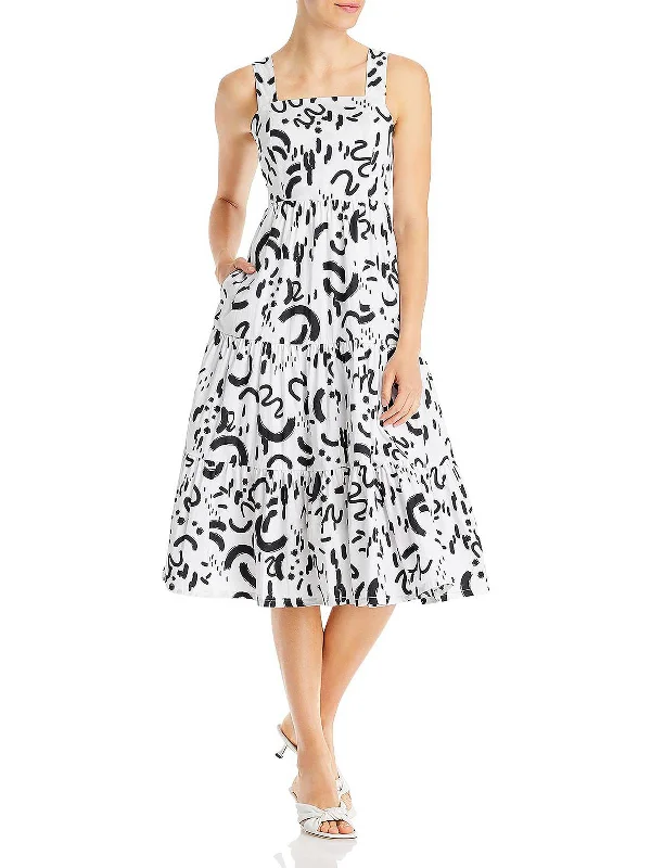 Special Promotion Womens Square Neck Midi Sundress