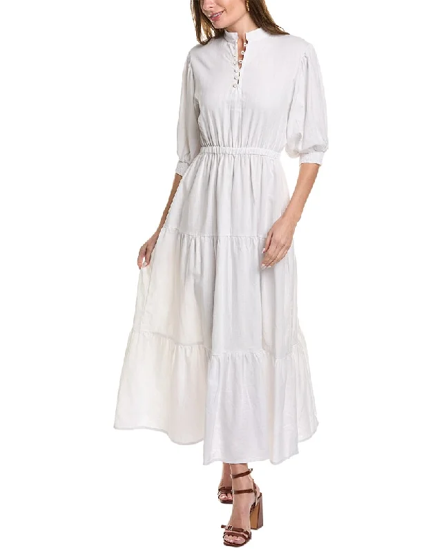 Deal Dash SOLE Roma Linen-Blend Maxi Dress