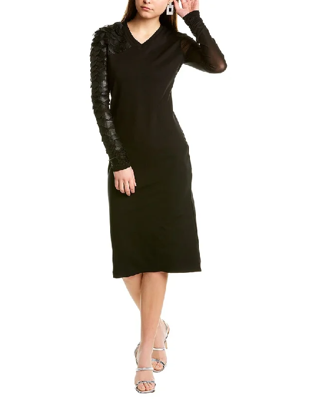 Shop and Save Gracia V-Neck Midi Dress