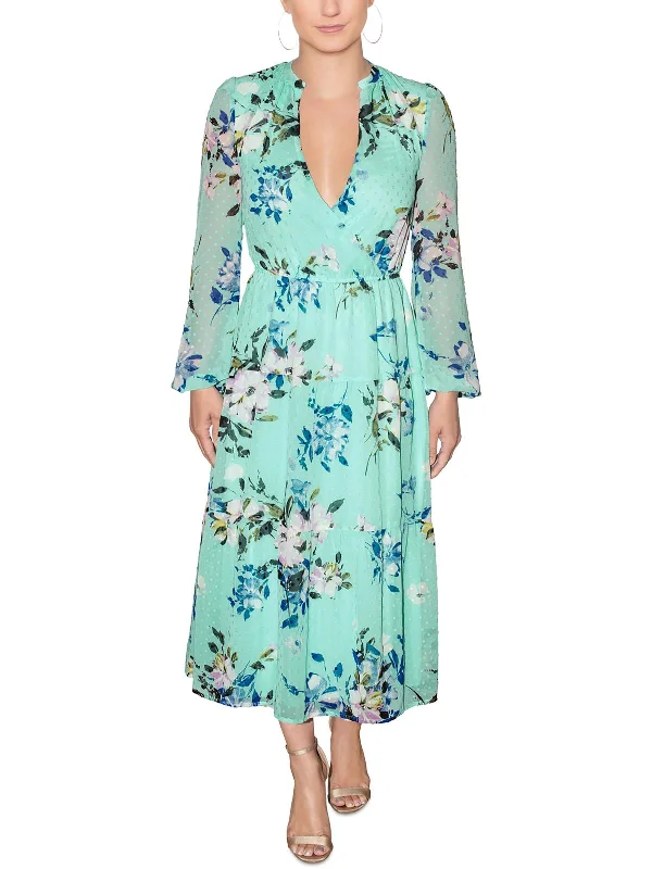Limited Time Womens Floral Midi Midi Dress