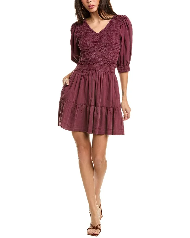The Best Prices SEA NY Simona Puff Sleeve Smocked Mini Dress