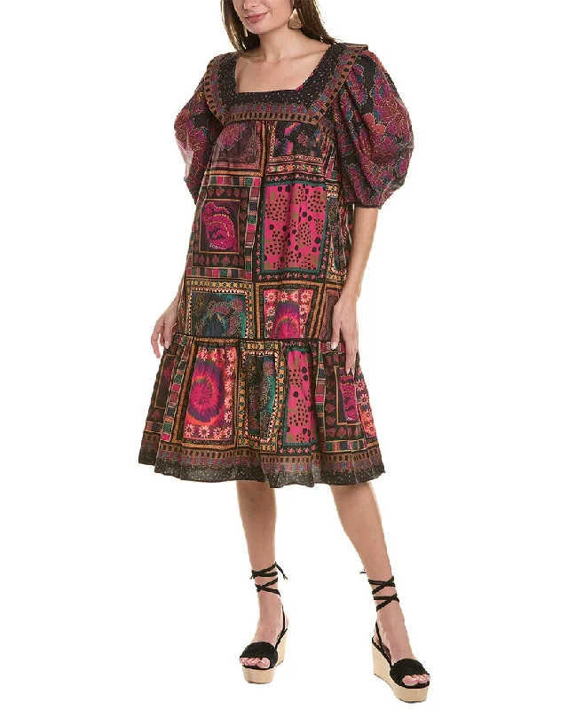Hurry In FARM Rio Frill Midi Dress