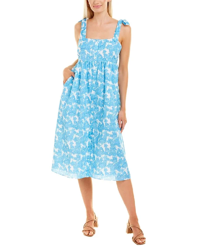 Don't Wait Celina Moon Tie Shoulder Sleeveless Midi Dress