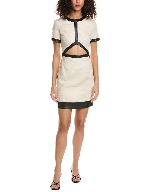 Super Sale STAUD Perla Mini Linen Dress
