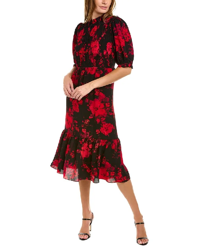 Price Drop London Times Pebble Crepe Midi Dress