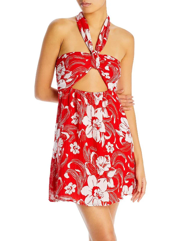 Limited Edition Mairie Womens Linen Blend Halter Sundress