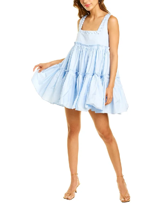 Act Fast Beulah Laced Trim Mini Dress