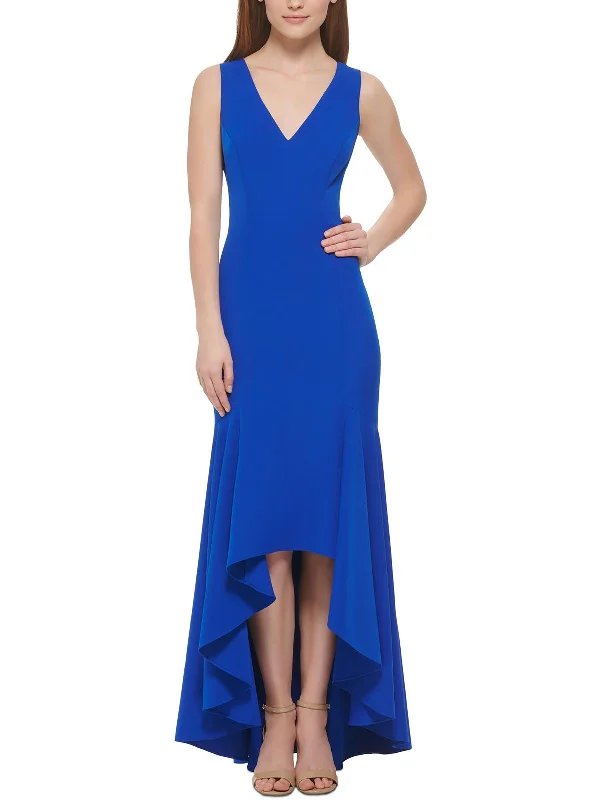 Reduced Prices Womens Crepe Maxi Fit & Flare Dress