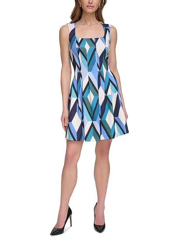 Online Specials Womens Party Mini Fit & Flare Dress