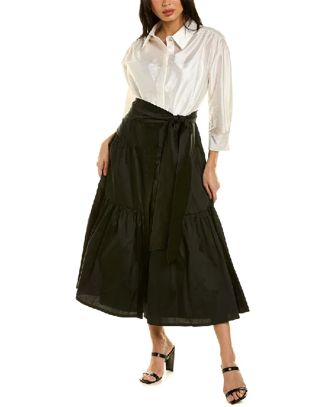 Instant Savings Teri Jon by Rickie Freeman Midi Shirtdress